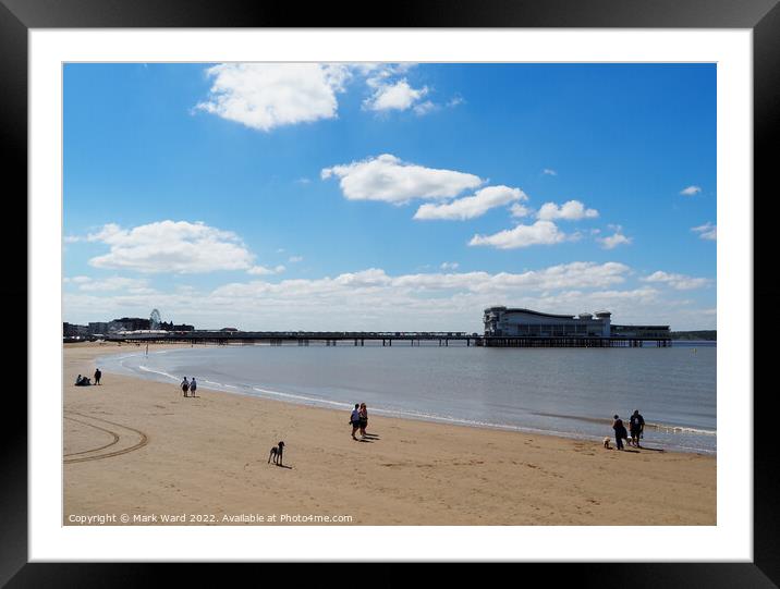 The pier at Weston-super-Mare. Framed Mounted Print by Mark Ward