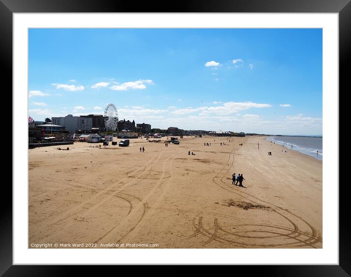 A Somerset Beach. Framed Mounted Print by Mark Ward