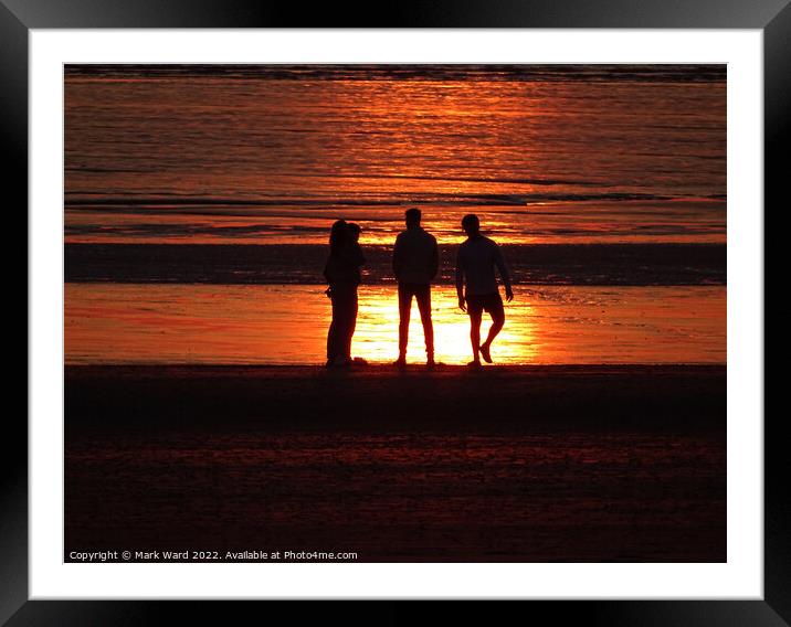 Silhouettes in The  Sunset Framed Mounted Print by Mark Ward