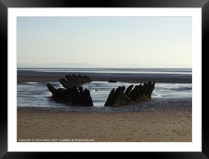 Shipwreck in Somerset. Framed Mounted Print by Mark Ward