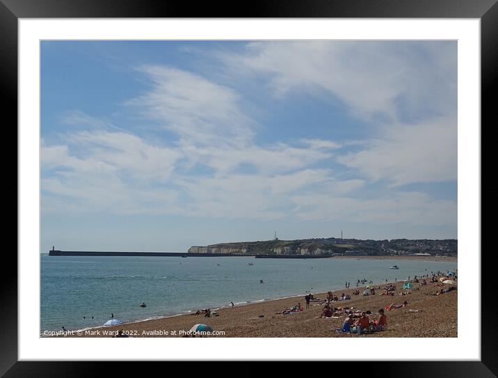 From Seaford beach to Newhaven Harbour. Framed Mounted Print by Mark Ward