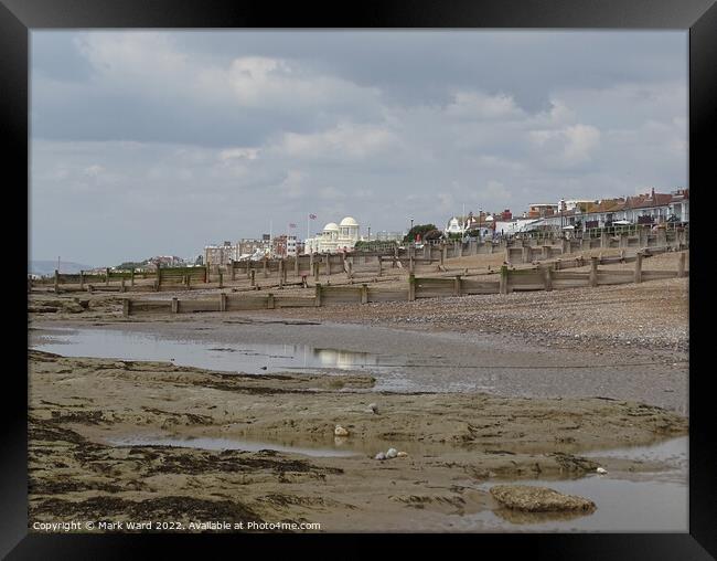Bexhill Beach at Low Tide Framed Print by Mark Ward