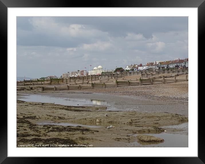 Bexhill Beach at Low Tide Framed Mounted Print by Mark Ward