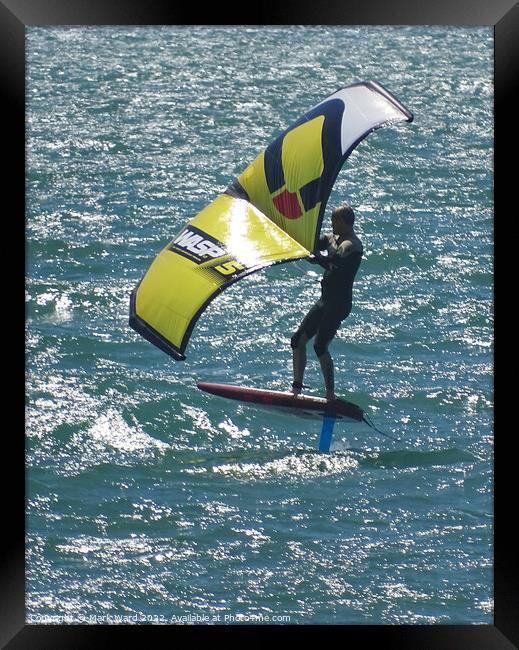 Foiling Around in the Sea.  Framed Print by Mark Ward
