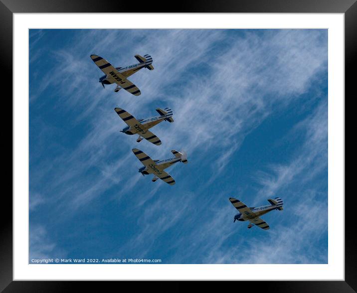 Light Aircraft in Formation. Framed Mounted Print by Mark Ward