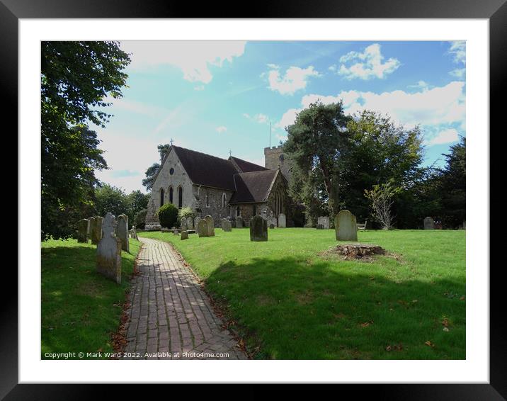 Hellingly Church  Of Saint Peter And Saint Paul in East Sussex Framed Mounted Print by Mark Ward