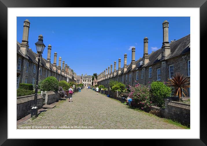 Vicars' Close in Wells. Framed Mounted Print by Mark Ward
