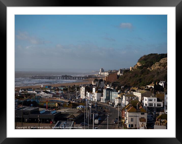 Hastings from Above. Framed Mounted Print by Mark Ward