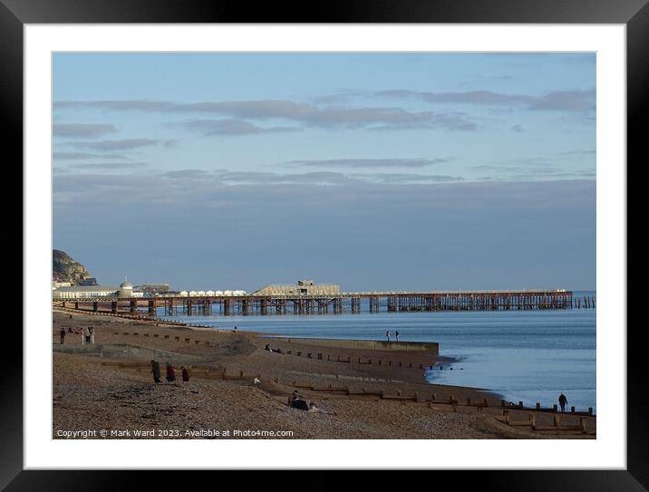 Hastings Pier in January. Framed Mounted Print by Mark Ward