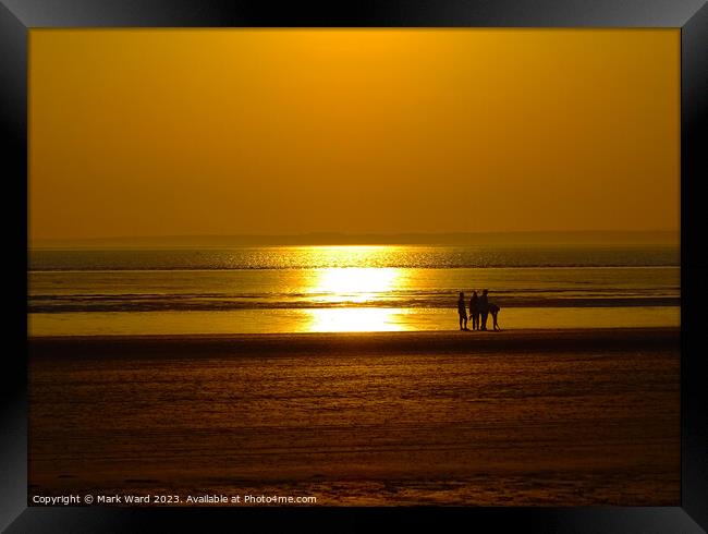 Sunset on the Sands Framed Print by Mark Ward