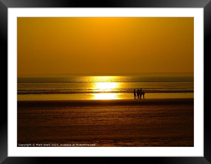 Sunset on the Sands Framed Mounted Print by Mark Ward
