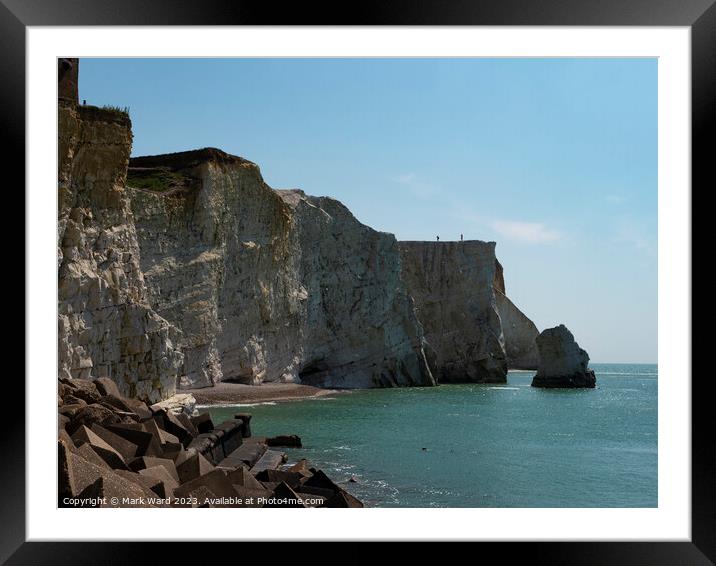 The Cliffs of Seaford Head. Framed Mounted Print by Mark Ward