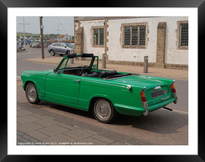 Triumph Herald 13/60 Convertible. Framed Mounted Print by Mark Ward