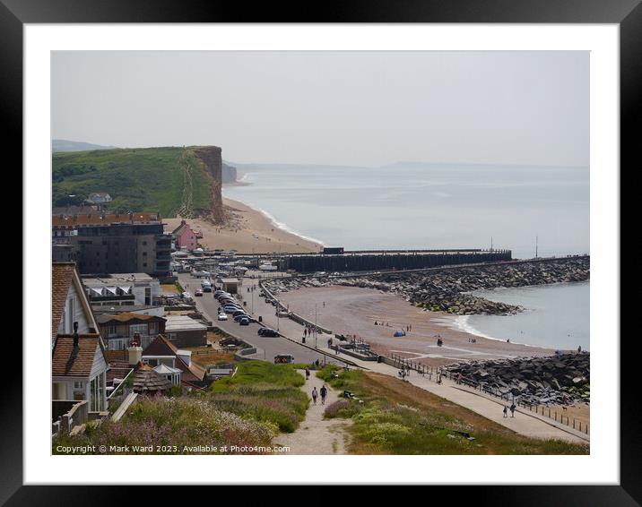 West Bay in Dorset. Framed Mounted Print by Mark Ward