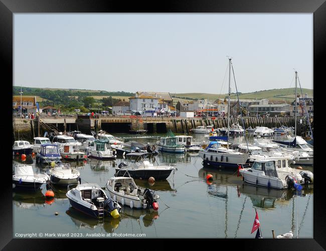 The Harbour in West Bay Dorset. Framed Print by Mark Ward