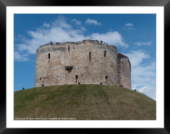 Clifford's Tower in the city of York Framed Mounted Print by Mark Ward