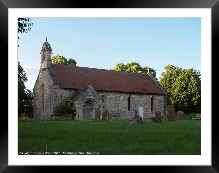 The Church of St Nicholas in Askham Bryan, York. Framed Mounted Print by Mark Ward