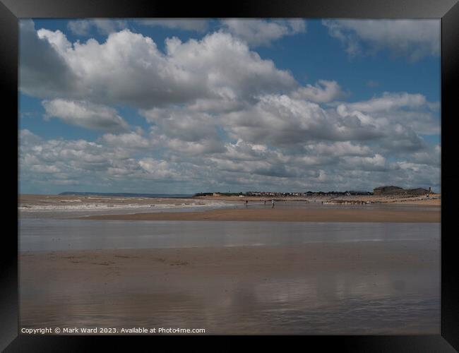 The Sands of St Leonards toward Bexhill. Framed Print by Mark Ward