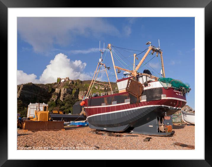 The Working Beach. Framed Mounted Print by Mark Ward
