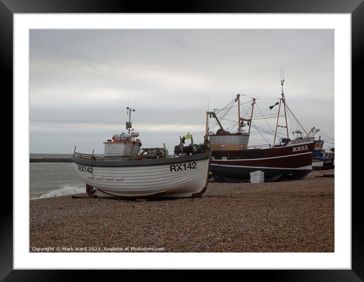 Resting Between Tides Framed Mounted Print by Mark Ward