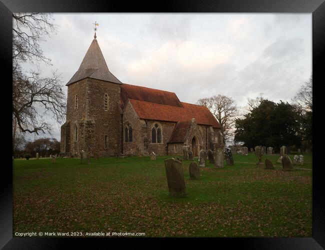 St Peter and St Paul Church in Peasmarsh. Framed Print by Mark Ward