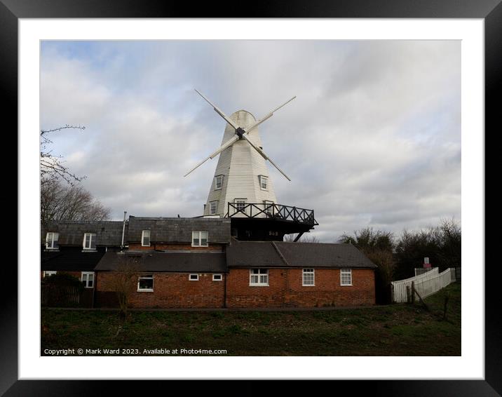 Rye Windmill in Sussex. Framed Mounted Print by Mark Ward