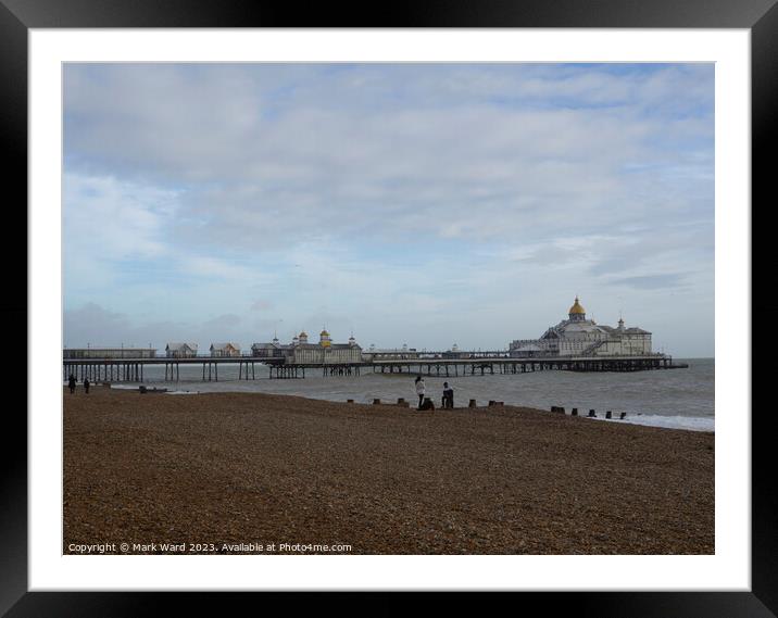 The Pier at Eastbourne on a cold December day. Framed Mounted Print by Mark Ward