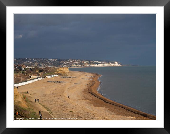The view from Galley Hill toward Hastings. Framed Mounted Print by Mark Ward