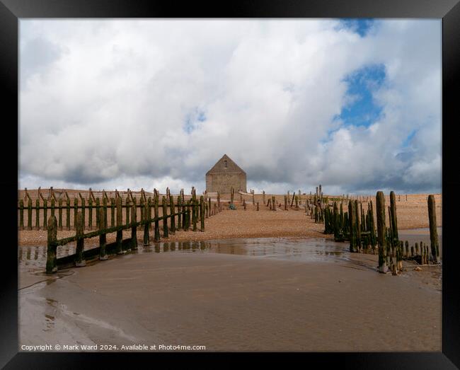 The remains of the Mary Stanford Lifeboat House in Rye. Framed Print by Mark Ward