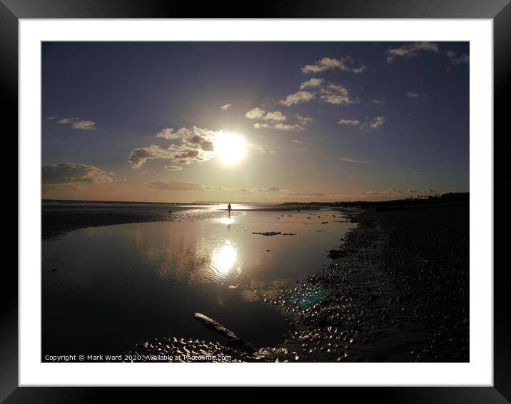 Sunset in Hastings Framed Mounted Print by Mark Ward