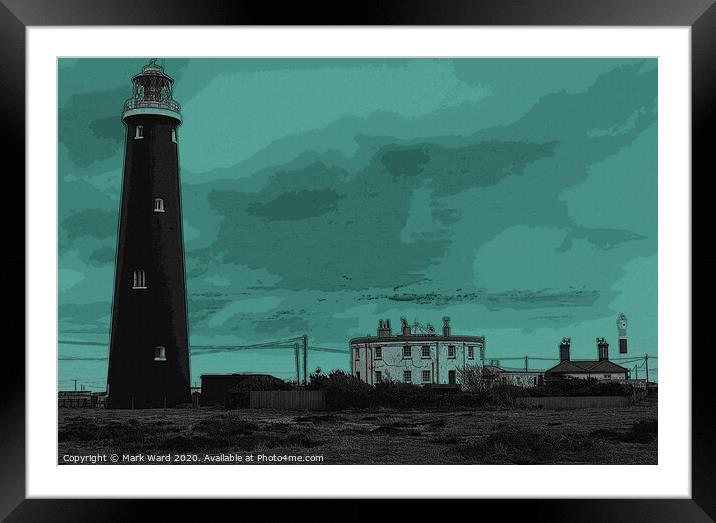 Dungeness Lighthouse Scene Framed Mounted Print by Mark Ward
