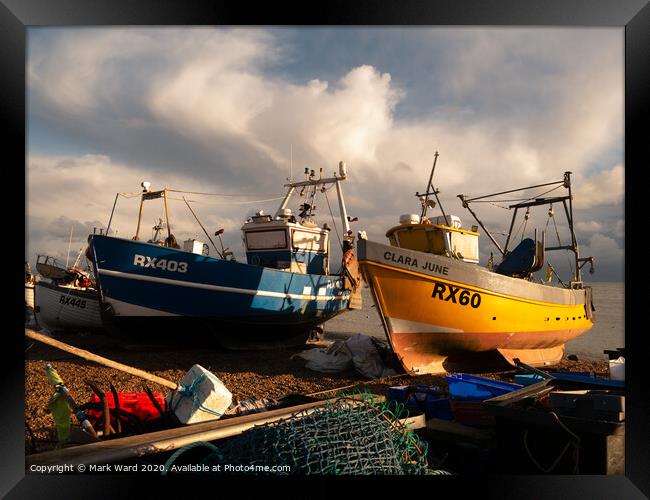 Fishing Boats of Hastings Framed Print by Mark Ward