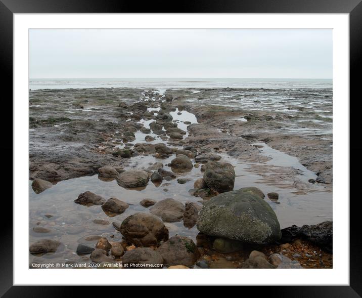 Rockpools in Rye Framed Mounted Print by Mark Ward