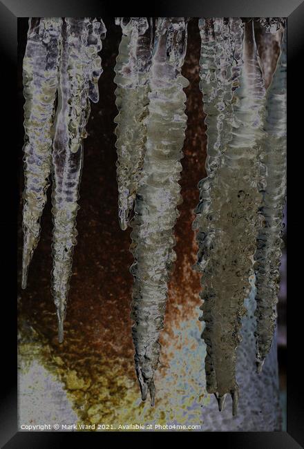 A Fountain of Icicles Framed Print by Mark Ward