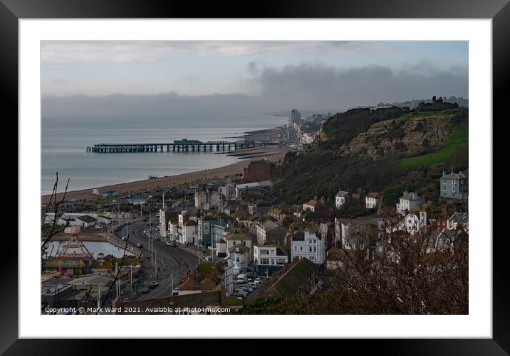 Hastings from the East Hill Framed Mounted Print by Mark Ward