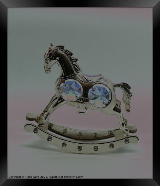A Shiny Rocking Horse. Framed Print by Mark Ward