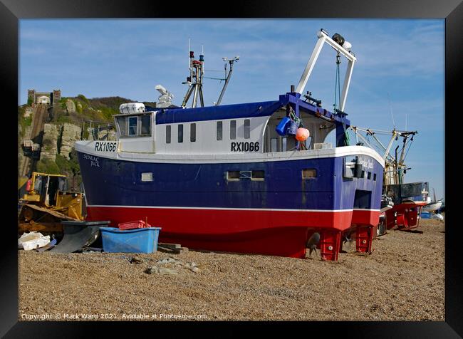 Hastings Fishing Boat Framed Print by Mark Ward