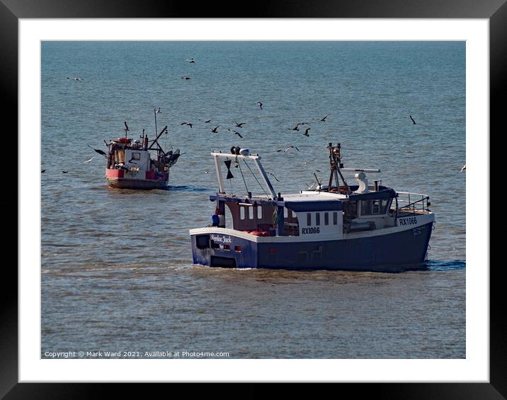 A Kind Sea Today. Framed Mounted Print by Mark Ward