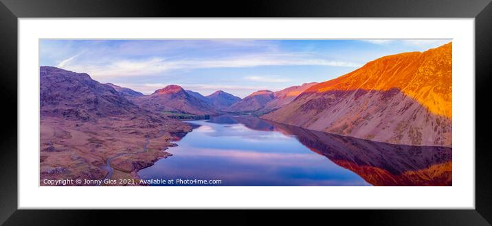 Up up high at Wast Water Framed Mounted Print by Jonny Gios