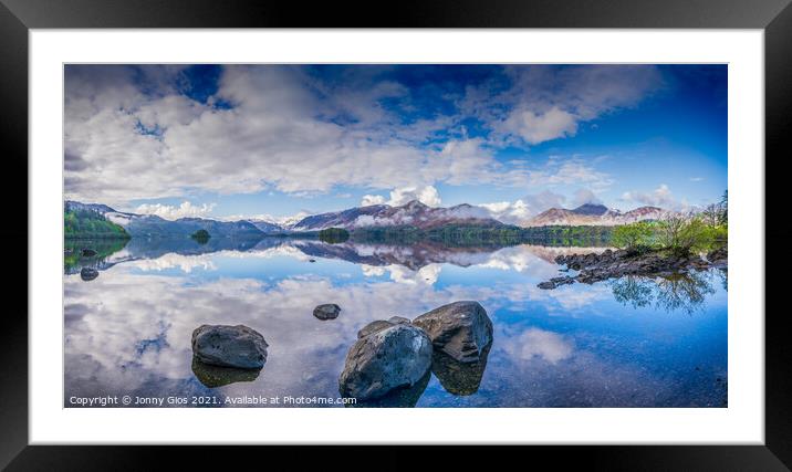 Panoramic of Derwentwater  Framed Mounted Print by Jonny Gios