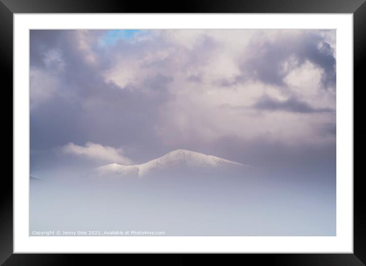 Snow Capped Skiddaw  Framed Mounted Print by Jonny Gios