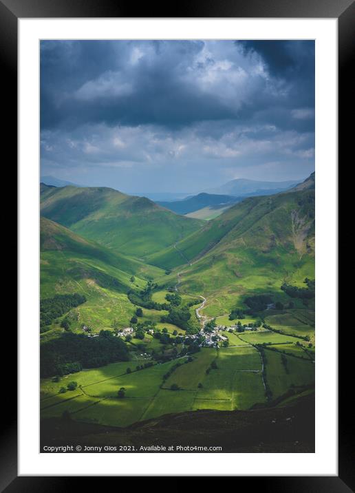 Buttermere Village Framed Mounted Print by Jonny Gios