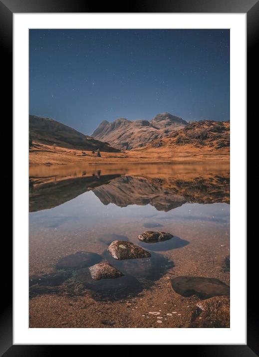 Stars above the Langdales Framed Mounted Print by Jonny Gios