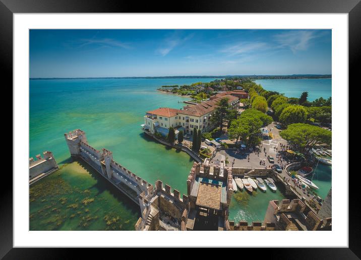 Sirmione from above Framed Mounted Print by Jonny Gios