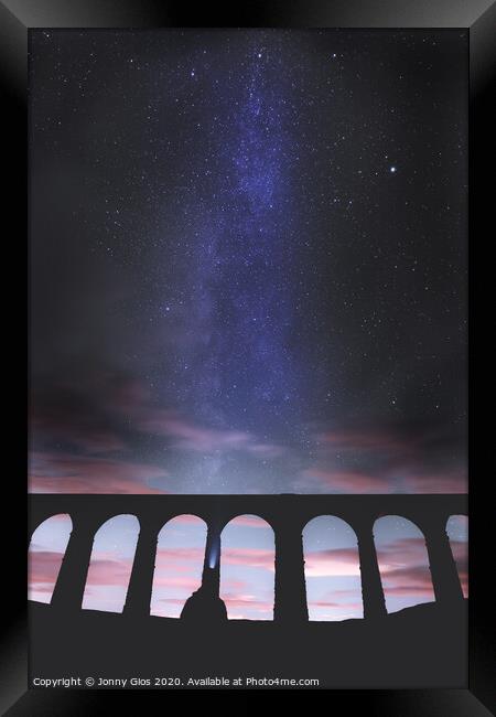 Ribblehead viaduct Milky Way  Framed Print by Jonny Gios