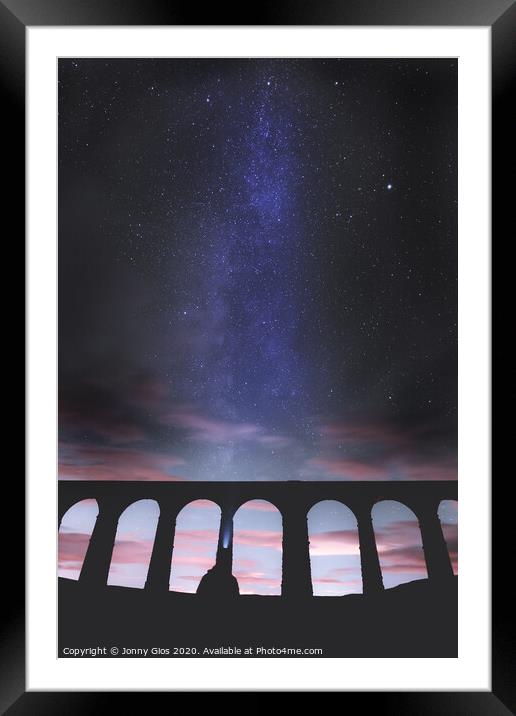 Ribblehead viaduct Milky Way  Framed Mounted Print by Jonny Gios