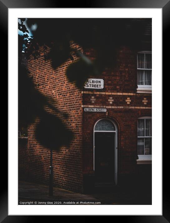 Albion Street in Chester Framed Mounted Print by Jonny Gios