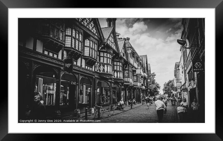 Rows Shops in Chester Framed Mounted Print by Jonny Gios