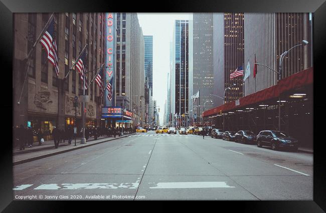 Radio City New York  Framed Print by Jonny Gios