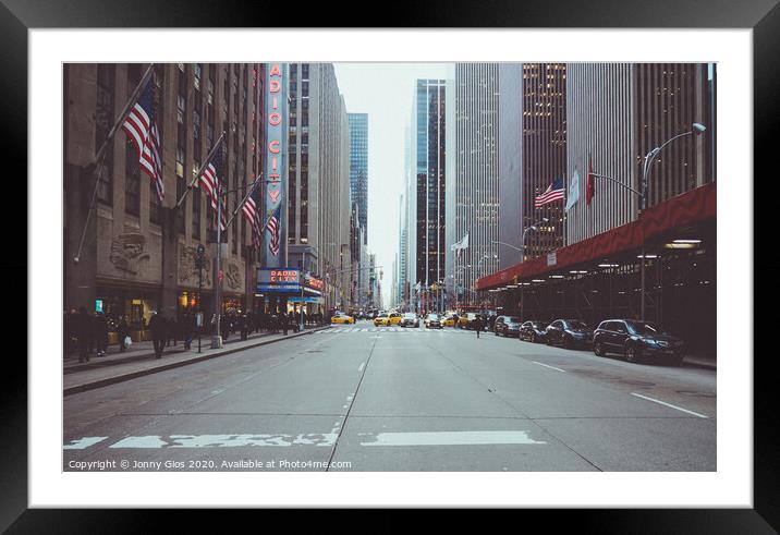 Radio City New York  Framed Mounted Print by Jonny Gios